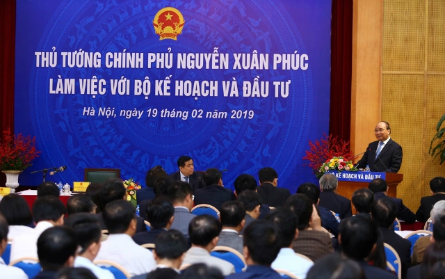 Bộ KH&ĐT là bộ ngành đầu tiên mà Thủ tướng đến thăm trong năm mới Kỷ Hợi. Ảnh: Hiếu Công.