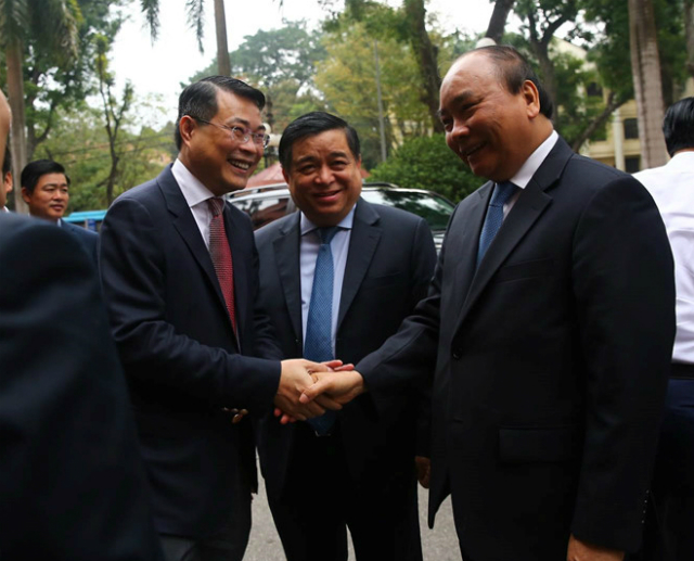 Thủ tướng Nguyễn Xuân Phúc đánh giá cao vai trò của Bộ KH&ĐT là cơ quan tham mưu của Chính phủ. Ảnh: L. K.