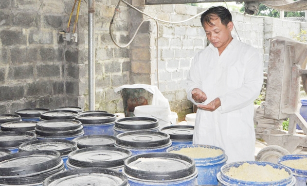 Khu ủ cám sinh học phục vụ chăn nuôi của HTX