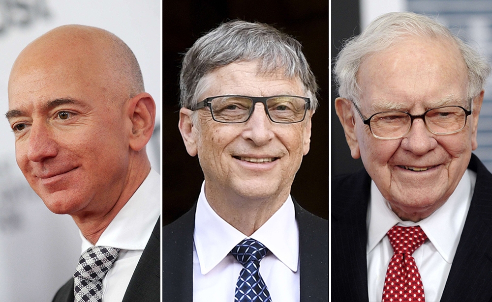 Tạp chí Forbes vừa công bố bảng xếp hạng hàng năm về những cá nhân giàu nhất thế giới. 10 nhân vật đứng đầu thế giới đang sở hữu khối tài sản với tổng trị giá hơn 740 tỷ USD. (Ảnh: Dennis Van Tine / STAR MAX / AP / SIPA, Isopix / SIPA, FMB / WENN.COM / SIPA)