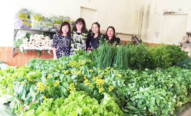 Nhà sơ chế của HTX Dì Thàng