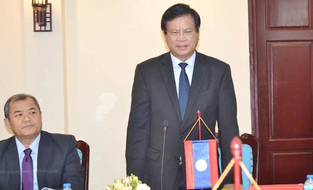 Ông Bouasone Bouphavanh nguyên Ủy viên Bộ Chính trị, nguyên Thủ tướng Chính phủ, Viện trưởng Viện Nghiên cứu Kinh tế quốc gia Đảng Nhân dân cách mạng Lào