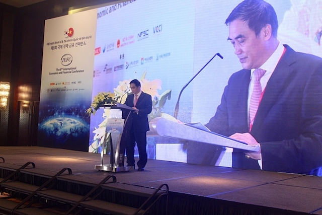 Thứ trưởng Bộ Tài chính Trần Xuân Hà phát biểu tại Hội nghị Kinh tế & Tài chính Quốc tế lần thứ 8