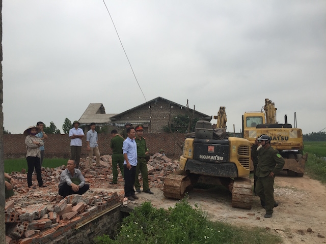 Nhiều hộ dân đã tự ý tháo dỡ công trình vi phạm