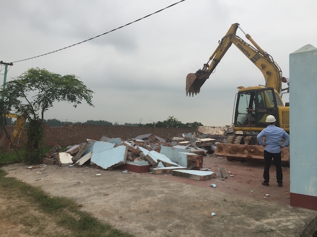 Công trình vi phạm đã được tháo dỡ