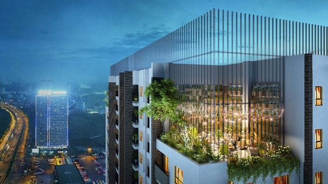 Khoảng xanh thông tầng ấn tượng tại FLC Green Apartment