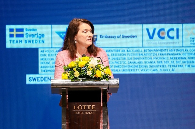 Bà Ann Linde - Bộ trưởng Thương mại Thụy Điển