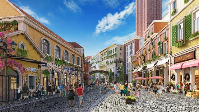 Kỹ thuật theming giả cổ sẽ tạo hiệu ứng bất ngờ cho tổ hợp dự án này