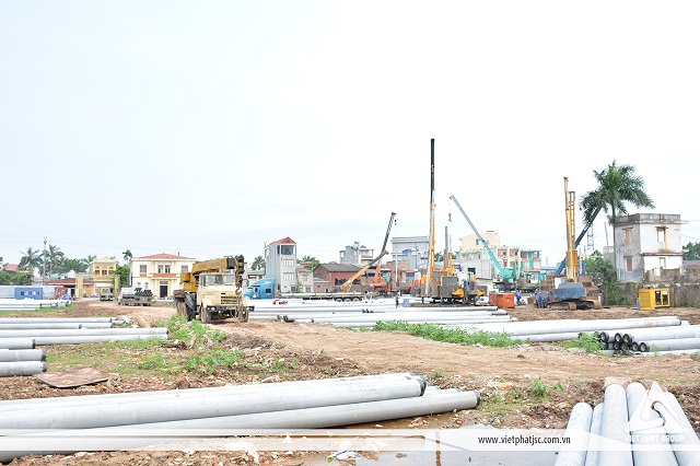Hình ảnh bắt đầu thi công cọc đại trà tại dự án Việt Phát South City (Ảnh – VPG)