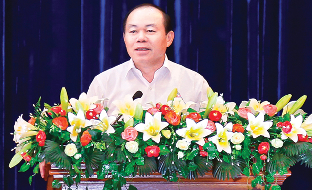 Chủ tịch Nguyễn Ngọc Bảo phát biểu tại Hội nghị