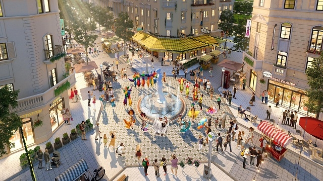 Phối cảnh tiểu khu Élyseé - Shophouse Europe