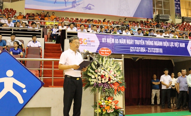 Ông Lê Quang Thái - Phó Tổng Giám đốc EVNNPC, Trưởng Ban tổ chức khai mạc Hội thao