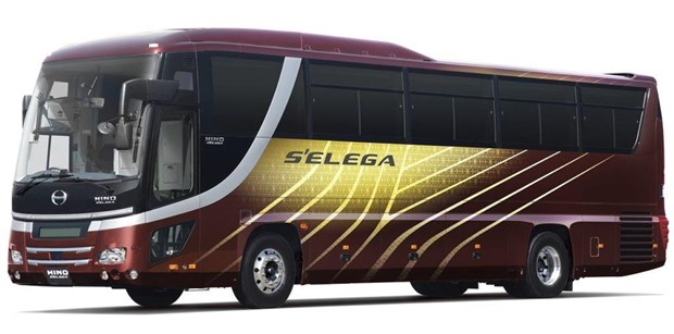 Hino Motors sẽ trình làng xe buýt với công nghệ hỗ trợ tự động dừng xe (Ảnh Internet)