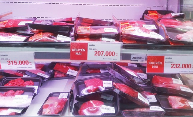 Thịt bò nhập khẩu đang dần chiếm lĩnh thị trường Việt Nam