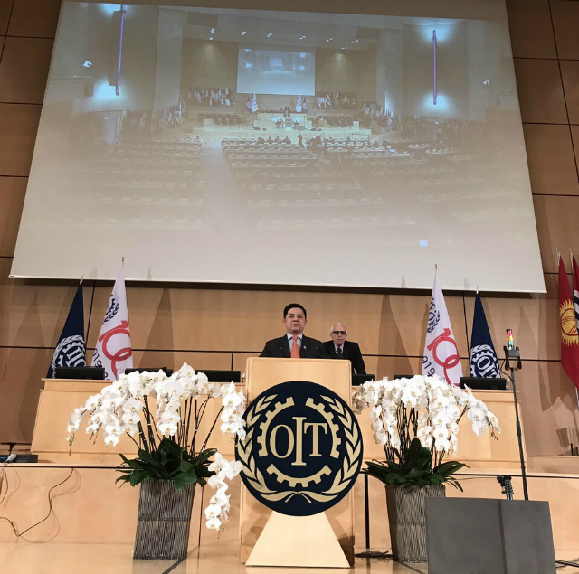 Phó Chủ tịch Nguyễn Văn Thịnh tại hội nghị Lao động Quốc tế lần thứ 108