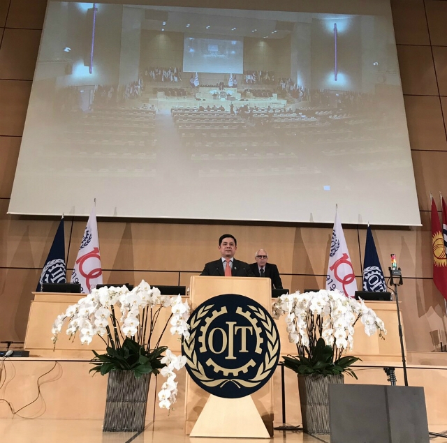 Phó Chủ tịch Nguyễn Văn Thịnh tại hội nghị Lao động Quốc tế lần thứ 108