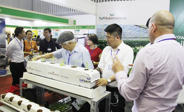 Gian hàng triển lãm công nghệ trồng rau sạch tại Tp.HCM