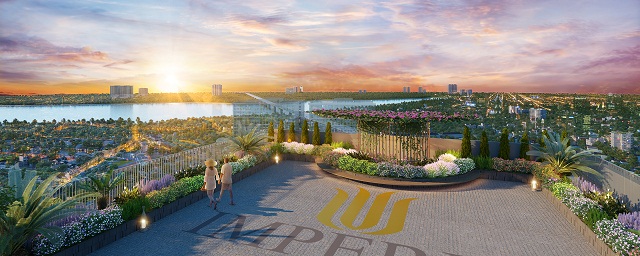 Không gian khoáng đạt view sông Hồng đắt giá của dự án