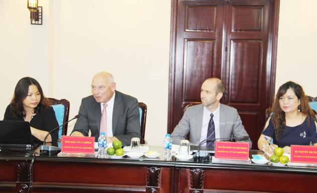 Ông Rechard Van Der Maden - chuyên gia của Tổ chức Hỗ trợ phát triển nông nghiệp Hà Lan (Agriterra)