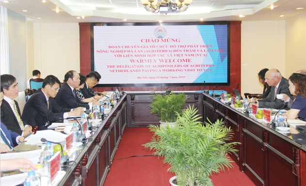 Liên minh HTX Việt Nam làm việc với Đoàn chuyên gia Tổ chức Agriterra