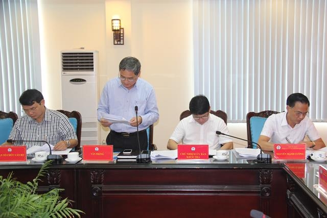 Chánh VP Liên minh HTX Việt Nam Phạm Ngọc Toại trình bày báo cáo sơ kết 6 tháng đầu năm và triển khai nhiệm vụ 6 tháng cuối năm