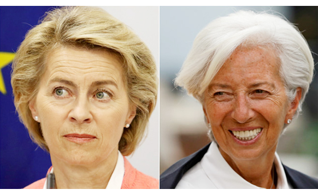 ​Bà Ursula Von Der Leyen (trái) và bà Christine Lagarde nắm giữ hai vị trí then chốt của EU