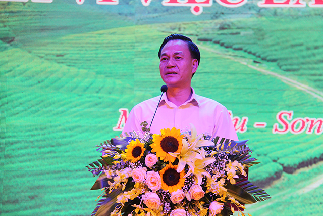 Phó Chủ tịch Liên minh HTX Việt Nam Nguyễn Mạnh Cường phát biểu tại lễ kỷ niệm.