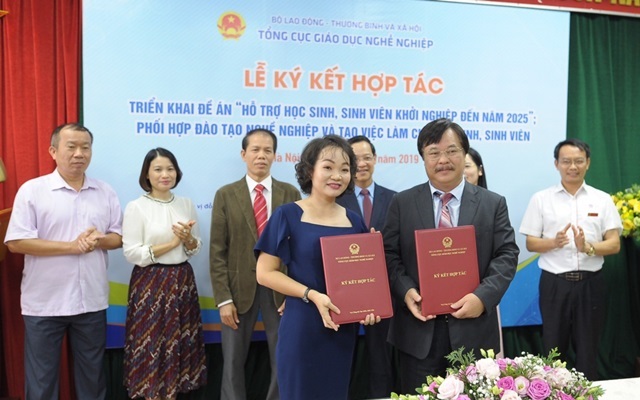 Ký kết hỗ trợ học sinh, sinh viên khởi nghiệp (Ảnh Internet)