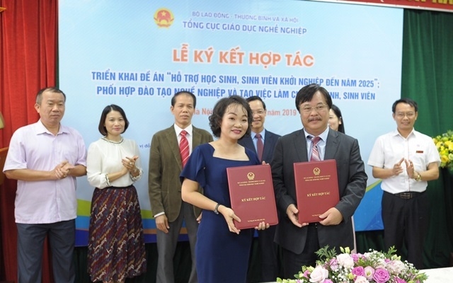 Ký kết hỗ trợ học sinh, sinh viên khởi nghiệp (Ảnh Internet)