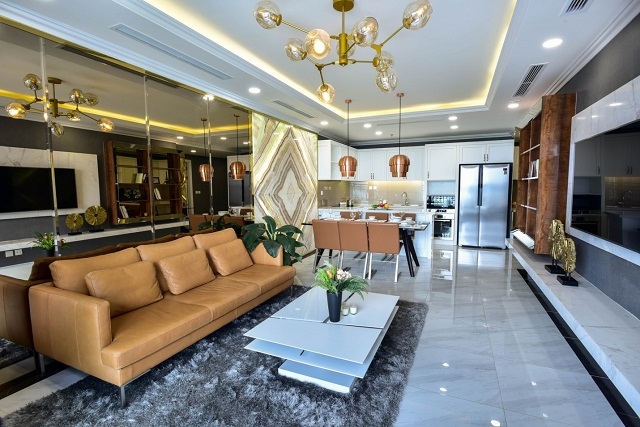 Nội thất sang trọng tại căn hộ D’. Le Roi Soleil
