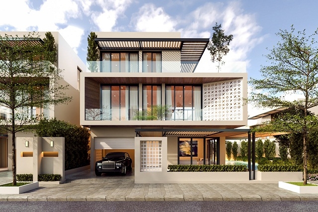 Phối cảnh hệ thống shopvilla nằm trong dự án FLC La Vista Sadec