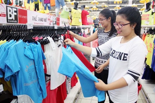 Hàng may mặc Việt Nam chiếm rất ít thị phần tại chuỗi siêu thị Big C (Ảnh: Internet)