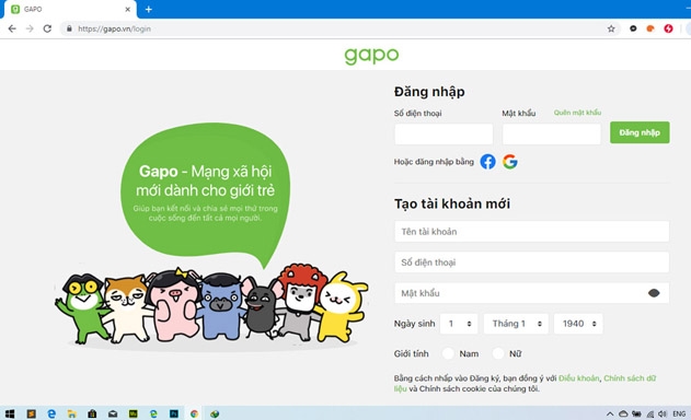 Mạng xã hội Gapo vừa ra mắt người dùng Việt Nam