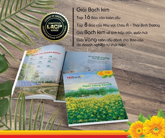 Báo cáo thường niên HDBank đạt giải bạch kim quốc tế