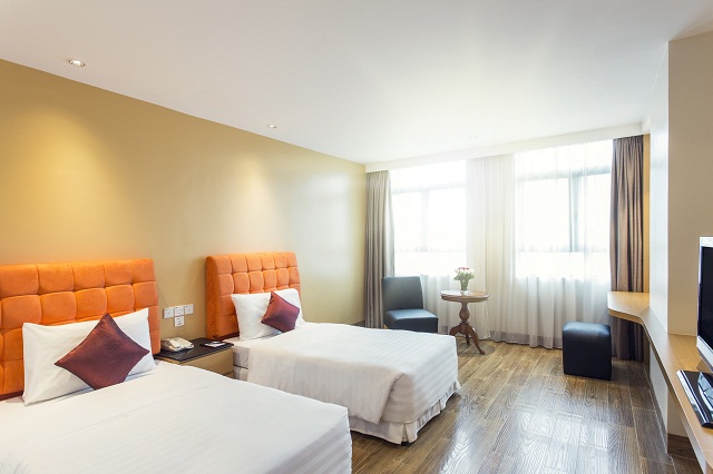 Phòng nghỉ là sự kết họp hoàn hảo của những nét đẹp truyền thống và tiện nghi hiện đại