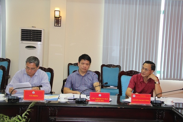 Phó chủ tịch Nguyễn Mạnh Cường (ngoài cùng bên phải) phát biểu tại Hội nghị.