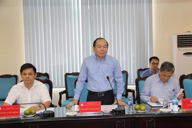 Chủ tịch Liên minh HTX Việt Nam Nguyễn Ngọc Bảo phát biểu tại buổi là việc.