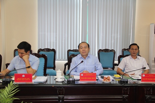 Chủ tịch Nguyễn Ngọc Bảo phát biểu tại cuộc làm việc