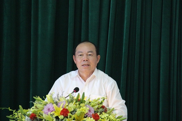 Chủ tịch Liên minh HTX Việt Nam Nguyễn Ngọc Bảo phát biểu tại hội nghị