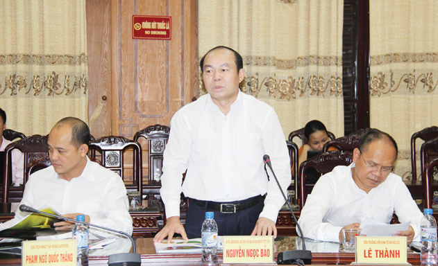 Chủ tịch Liên minh HTX Việt Nam Nguyễn Ngọc Bảo phát biểu tại buổi làm việc