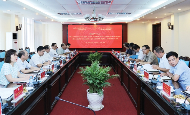 Lãnh đạo Liên minh HTX Việt Nam làm việc với Tổng cục Giáo dục nghề nghiệp về đào tạo nghề cho khu vực HTX