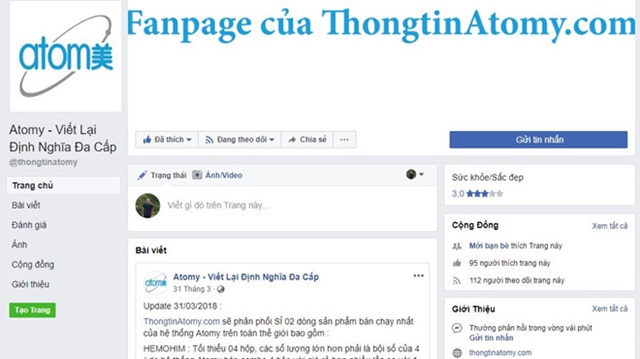 Hoạt động xây dựng mạng lưới mua bán sản phẩm Atomy có dấu hiệu hoạt động kinh doanh theo phương thức đa cấp không phép.(Ảnh Internet)