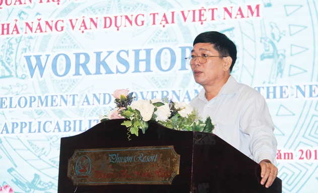 Phó Chủ tịch Liên minh HTX Việt Nam Lê Văn Nghị phát biểu tại hội thảo