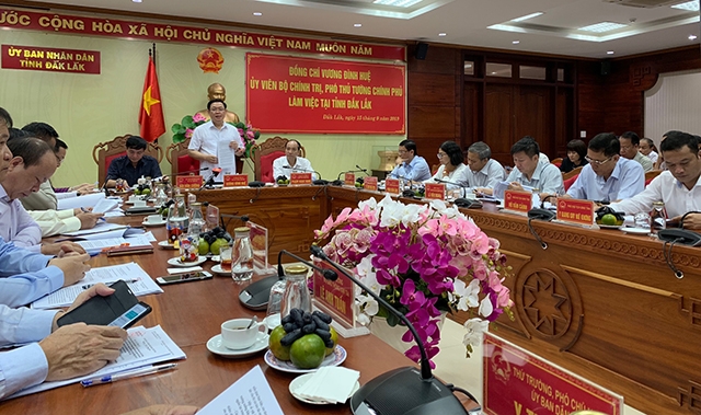 Phó Thủ tướng Vương Đình Huệ làm việc tại tỉnh Đắc Lắk