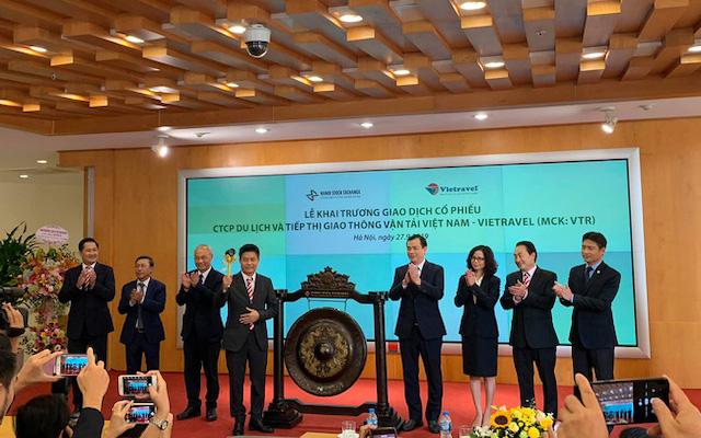 Cổ phiếu VTR của Vietravel chính thức niêm yết ngày 27/9 và tăng kịch trần trong ngày giao dịch đầu tiên