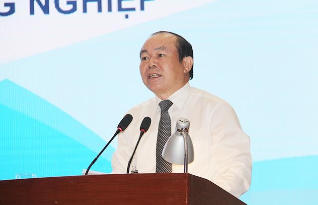 Chủ tịch Liên minh HTX Việt Nam Nguyễn Ngọc Bảo phát biểu bế mạc hội nghị