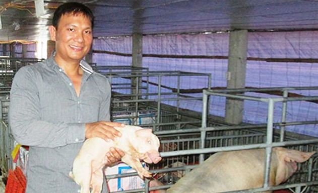 Mô hình chăn nuôi theo chuỗi khép kín của anh Sơn