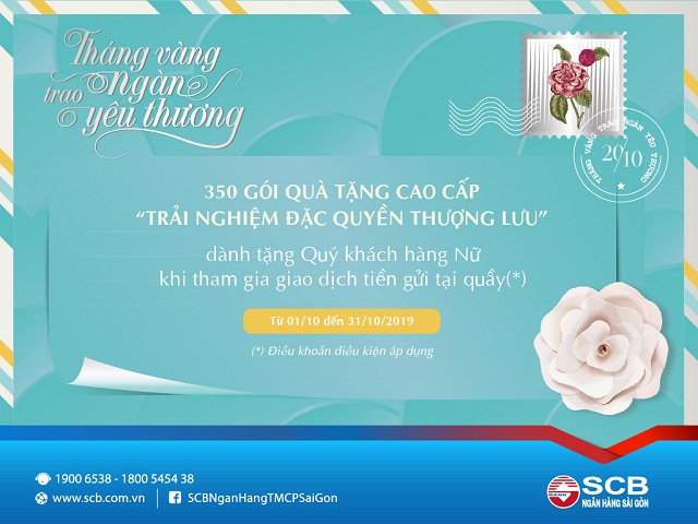 Ngân hàng Sài Gòn - SCB triển khai chương trình Tháng Vàng - Trao ngàn yêu thương