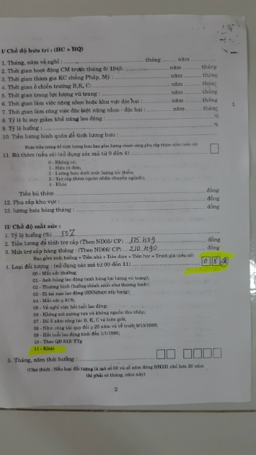 Trường hợp của ông Lâm phải đưa vào mục 11 nhưng cán bộ cấp xã, phường lại cho vào mục số 08 dẫn đến việc nhập dữ liệu trên điện tử bị sai