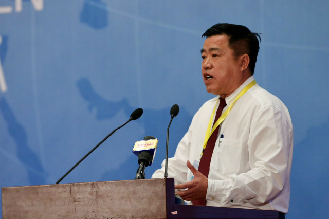 Ông Phan Huy Sự, Chủ nhiệm Hợp tác xã Vận tải Nhơn Trạch phát biểu